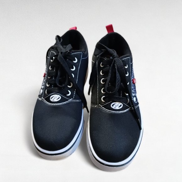 Youth Heely's Pro 20 Low Top Black and White Skater Running Shoes  Size 5 - Picture 4 of 16